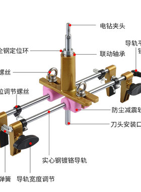 木门开孔器开槽机正面侧面开孔开槽器改装指纹锁小锁体改大锁体