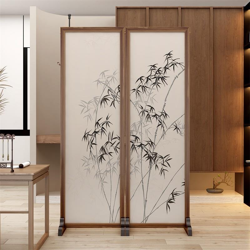 2025新款屏风隔断客厅简约现代入户玄关新中式遮挡办公室折叠移动