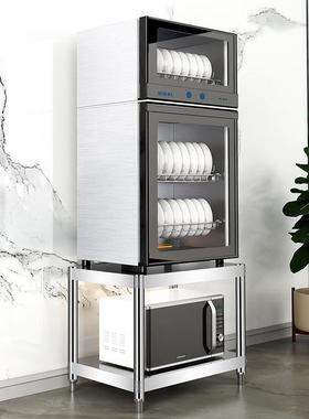 30/35cm40x45高50两二层厨房不锈钢置物架微波炉高锅消毒柜垫高架