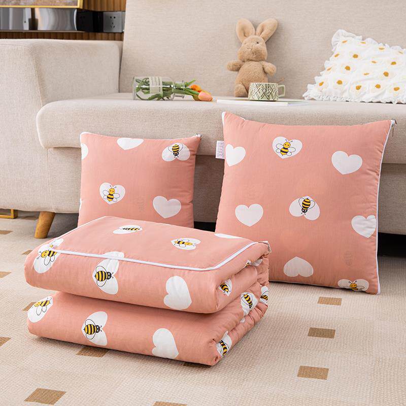 汽车棉枕头被多功能汽车腰垫办公室空调被子沙发午餐毯子折叠被子