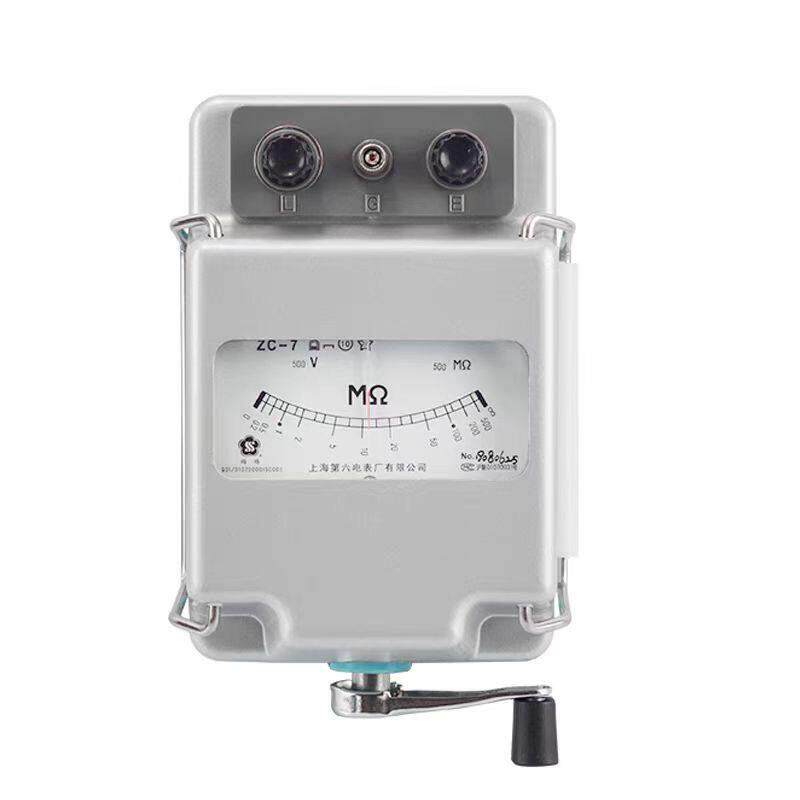 梅格电阻测试仪绝缘摇表上海六厂ZC-7兆欧表500V1000V2500V电工用