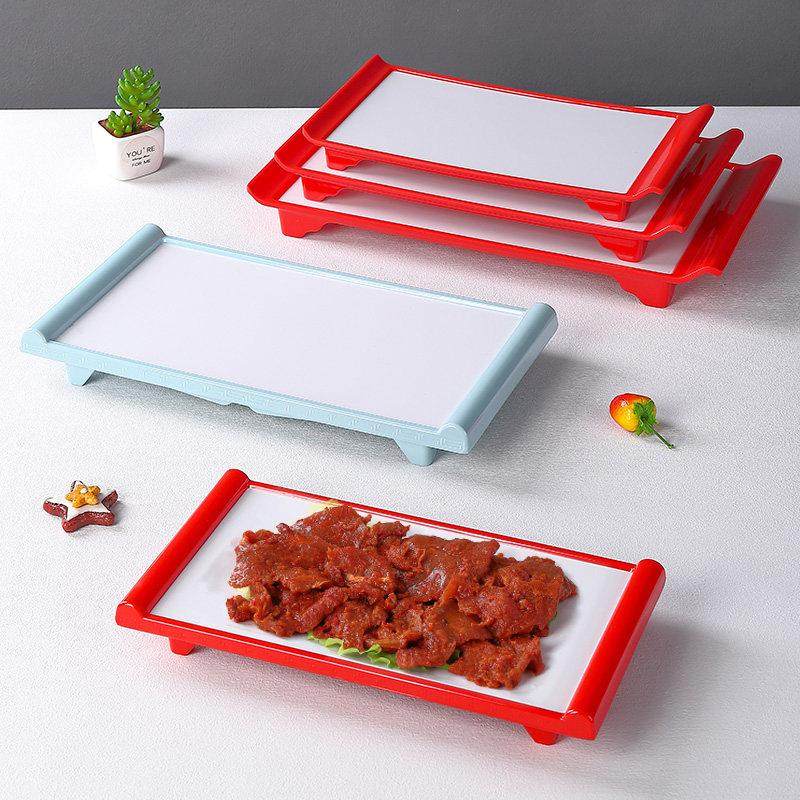 密胺烤肉仿瓷餐具长方形塑料托盘商用酒店火锅配菜点心摆盘肥牛盘,餐饮具,盘,淘宝优惠券,粉丝福利购,淘宝优惠卷