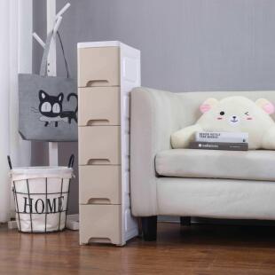 18/24cm宽夹缝收纳柜子抽屉式厨房置物架窄化妆室缝隙储物收纳箱