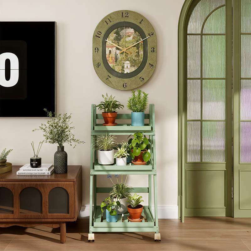 客厅花架子落地式植物摆放架室内花盆置物架阳台花架实木盆栽架子