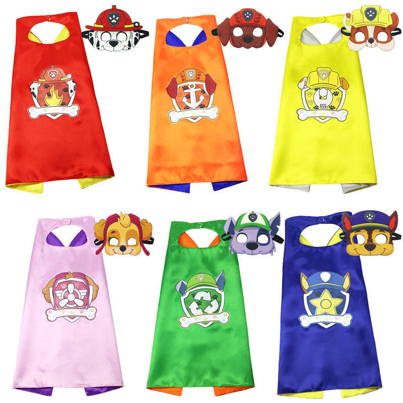 万圣节披风儿童汪汪队斗篷卡通动漫服装阿奇毛毛披风幼儿园表演