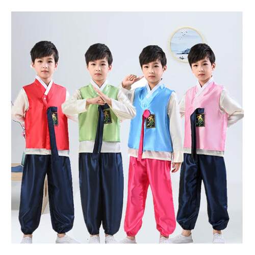 新款男童朝鲜族演出服韩
