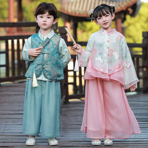 儿童新中式汉服男宝唐装