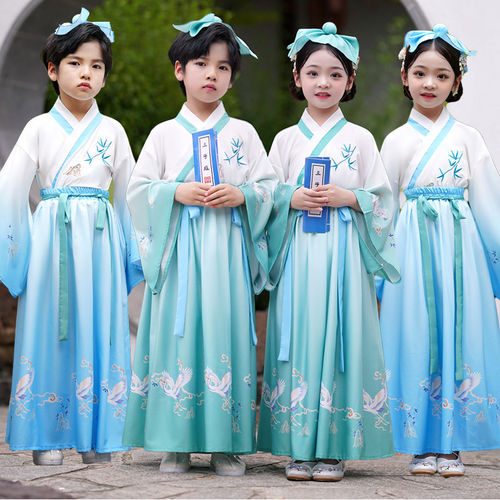 儿童古装汉服书童国学服