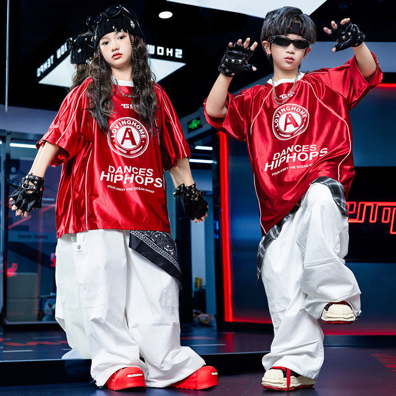 儿童演出服hiphop街舞童装炸街男童潮服套装春秋架子鼓表演服女童