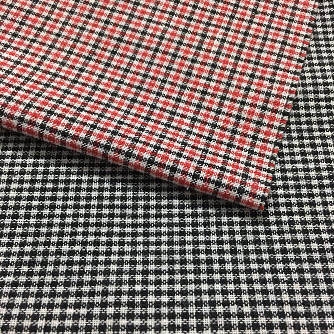 【1件1米】黑白红白小方格子布料围裙罩衣袖套面料桌布窗帘布面料