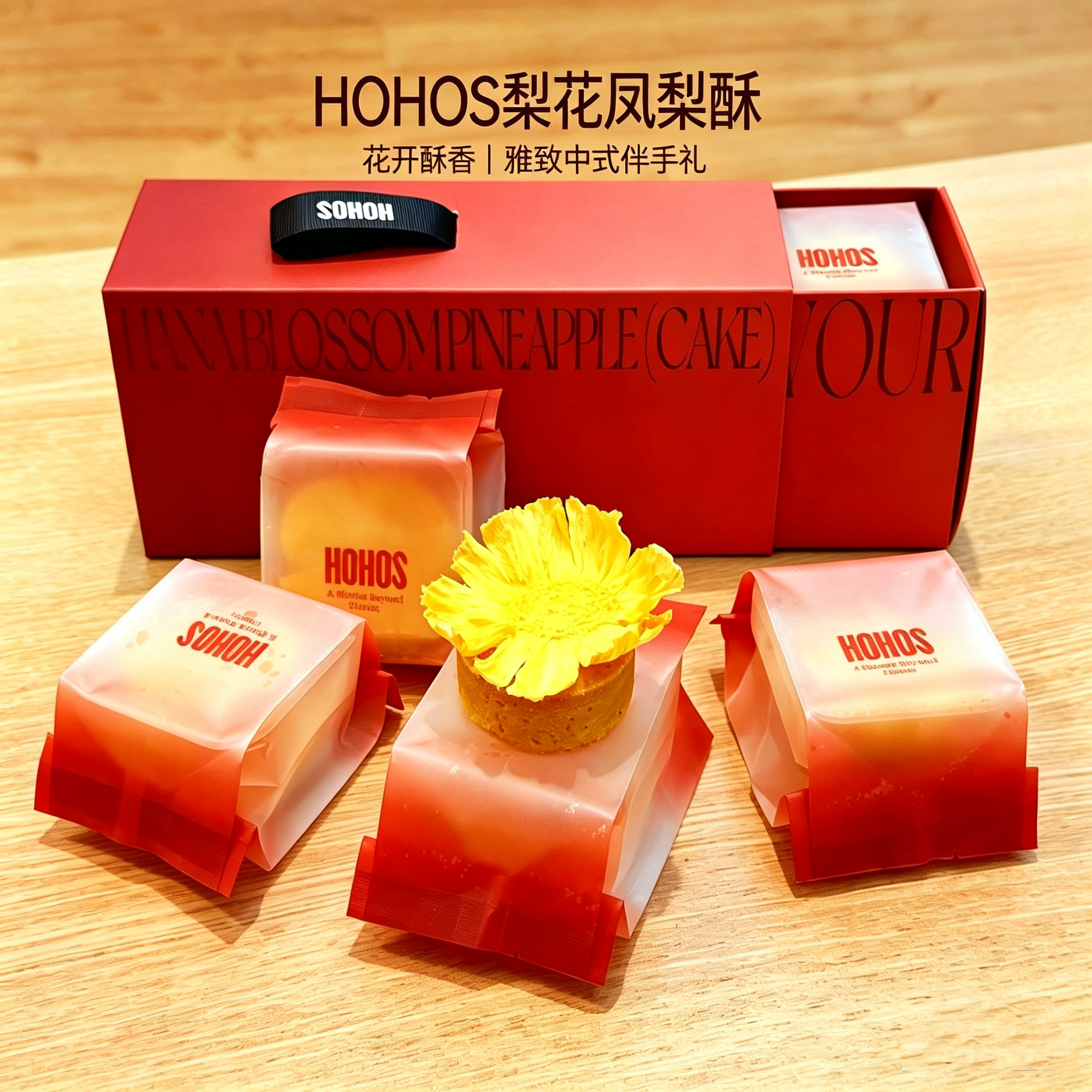 台湾特产新品hohos梨花酥土凤梨酥6入台湾小吃休闲糕点伴手礼点心