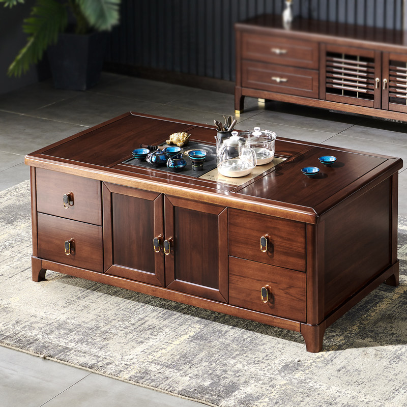 乌金木实木茶几客厅家用新中式茶台烧水壶一体,住宅家具,茶几,淘宝优惠券,粉丝福利购,淘宝优惠卷