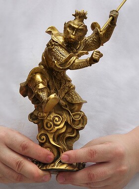 黄铜猴子摆件齐天大圣孙悟空四不猴生肖猴工艺品客厅X办公桌装饰