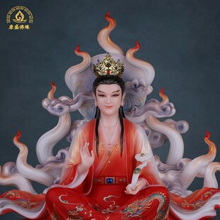 新款九尾娘娘神像九公子红狐白狐九姑娘J青丘女帝汉白玉桌面摆件