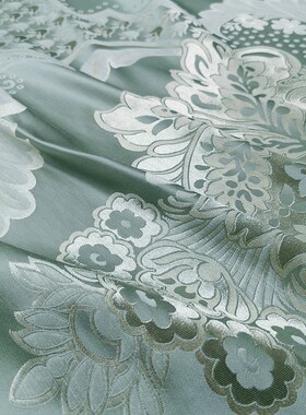 窗帘面料布k料B7372对称花5色可选