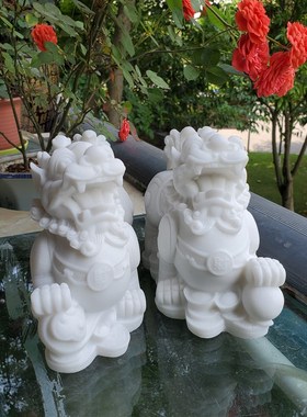 石雕貔貅摆件小一对公母大小号招财聚财工艺品汽车客厅皮丘