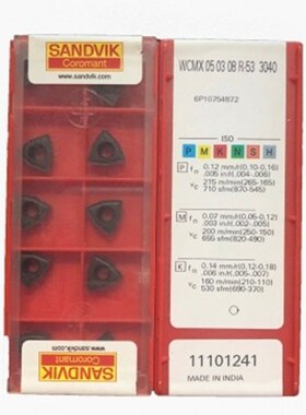 山特维克 WCMX050308 WCMX06T308 WCMX080412R-53 3040