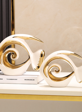 年年有鱼客厅电视柜摆件轻奢高档乔迁新居礼物酒柜装饰陶瓷工艺品