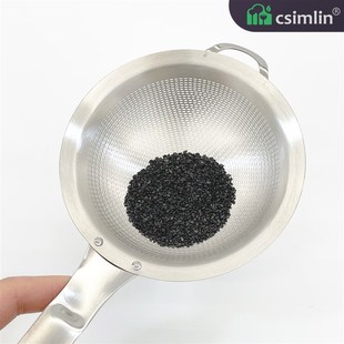 厨森林304钢长柄漏勺面 面粉筛打沫勺细网细目过滤豆浆汁沥水火锅