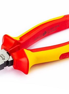 世达斜嘴钳斜口钳水口钳VDE耐高压1000V电工专用绝缘钳子70232