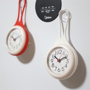 夜光厨房用表迷你小挂钟浴室防水厕所卫生间吸盘时钟静音挂墙小钟