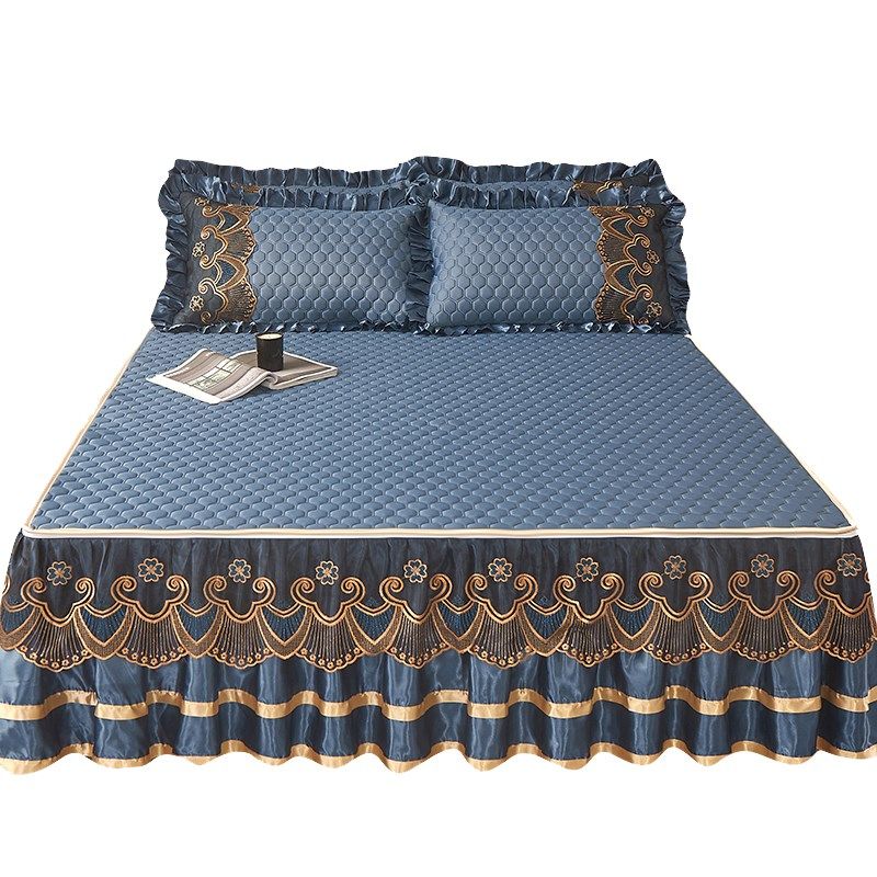 25新款夏季凉感丝乳胶席冰丝凉席夏天可机洗拆卸定制床裙款软席子,床上用品,乳胶席,淘宝优惠券,粉丝福利购,淘宝优惠卷