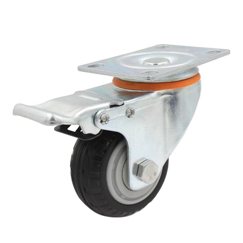 工业橡胶轮拖车平板车带刹车3寸定向静音4寸5寸轻型万向轱辘,基础建材,脚轮/万向轮,淘宝优惠券,粉丝福利购,淘宝优惠卷
