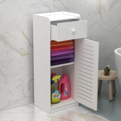 浴室置物架落地洗手台侧边柜夹缝美甲收纳柜卫生间洗浴用品储物柜