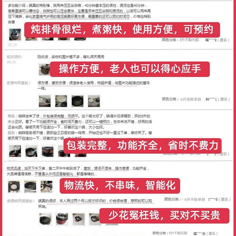 电压力锅家用电高压锅小型电饭煲全自动迷你小2人3升456L智能双胆