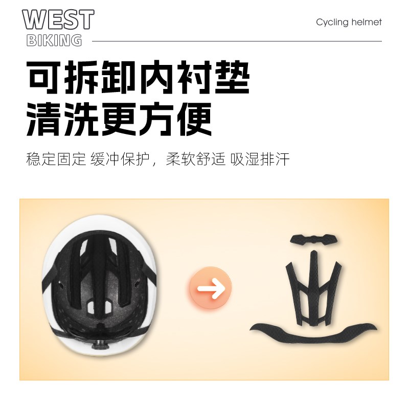 西骑者自行车头盔专业竞速气动头盔山地公路车P透气安全帽骑行装