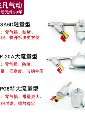 螺杆空压机自动排水器SA6D/20A/PG8防堵气动放水阀储气罐过滤器