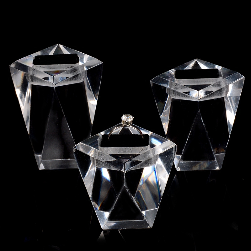 透明亚克力戒指展示架三件套戒指首饰饰品底座珠宝展示道具