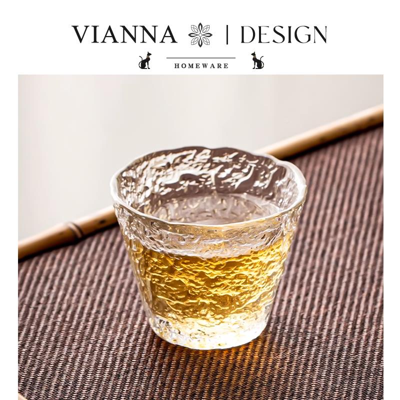露VIANNA丨冰·功OAP日式Y纹理玻璃品TDB茗杯主人杯酒杯家用夫茶