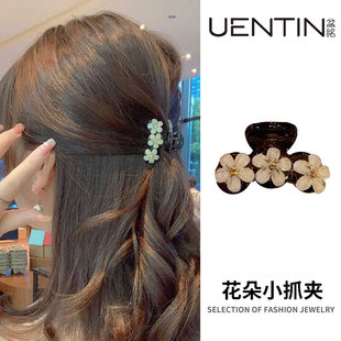 春夏新款 花朵小抓夹女气质半抓发夹百搭小清新刘海侧边夹洋气头饰