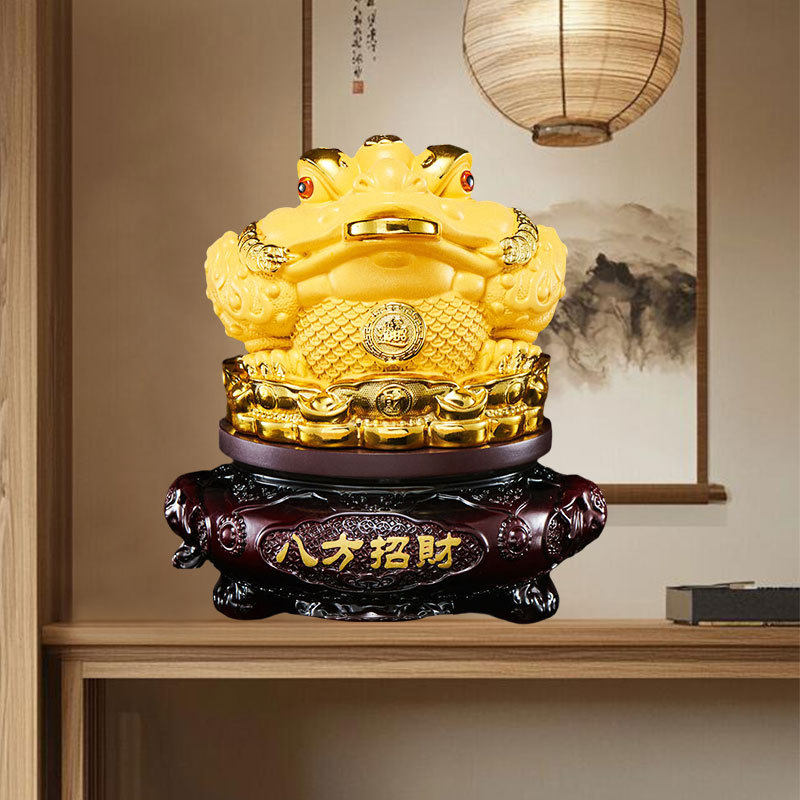 中式金蟾工艺摆件高级感酒柜玄关