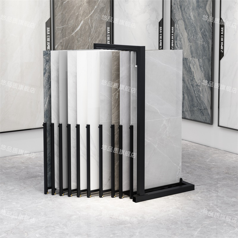 瓷砖展示架推拉大板地砖样板样品架立式架抽拉式陶瓷石材货架展架