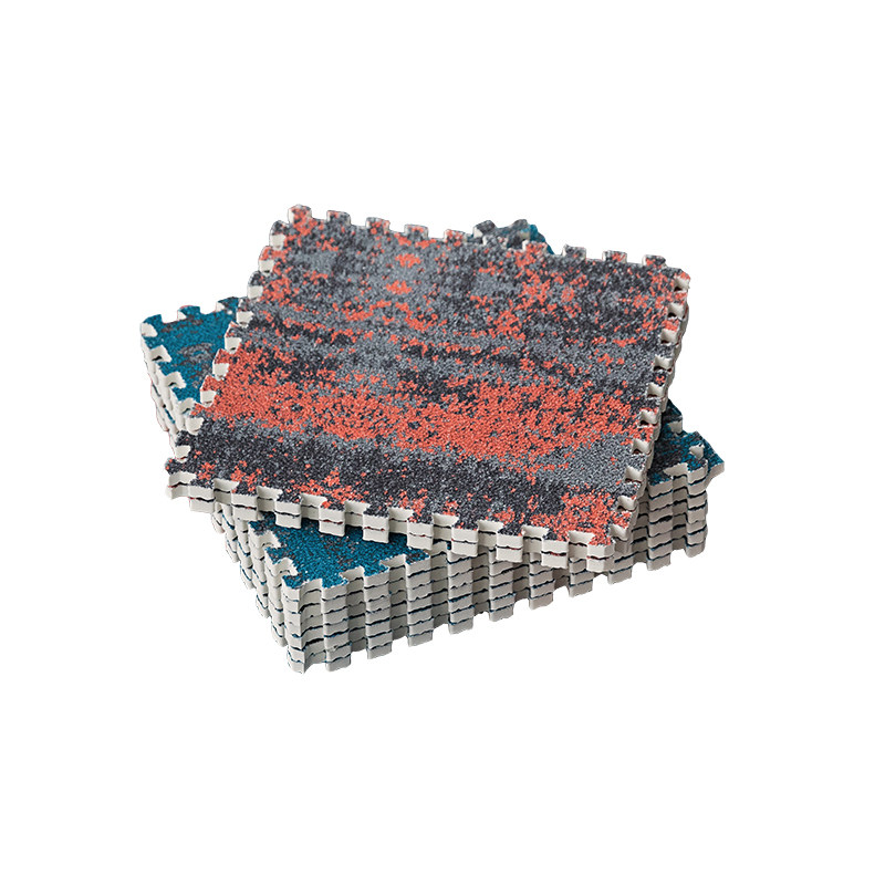 可裁剪短绒印花图案家用地毯客厅儿童爬行垫榻榻米防滑拼接门垫