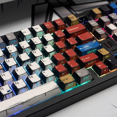 混灯漫画键帽透光侧刻适配EZ63迈从Ace68狼蛛F87pro made68美加狮