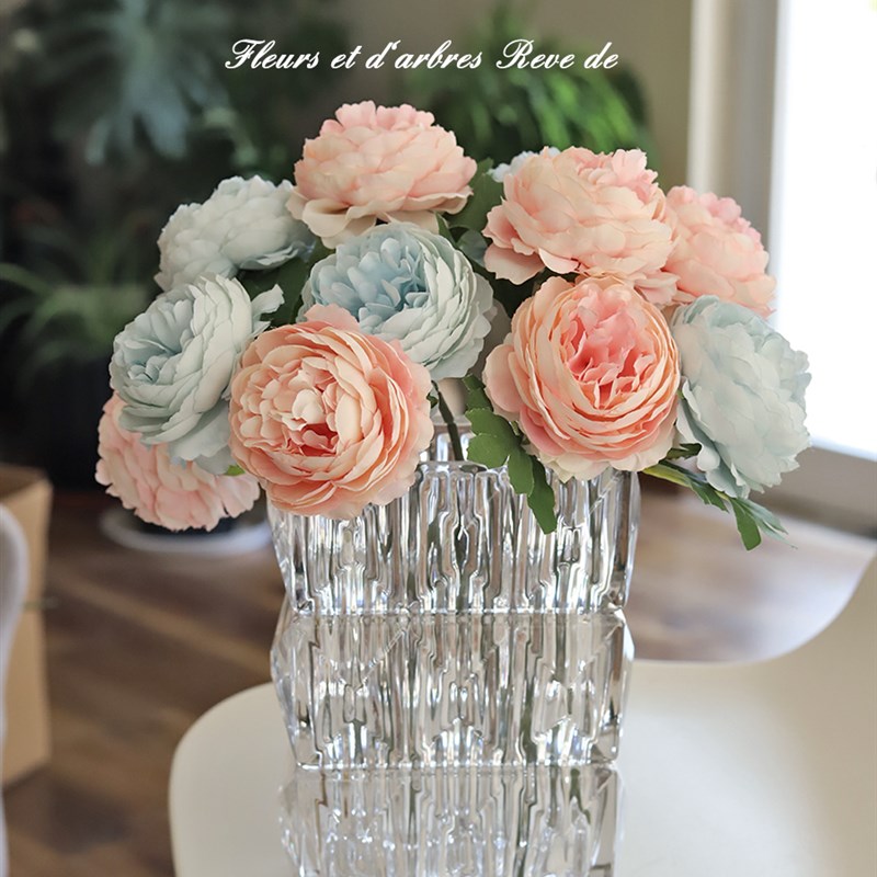 法式轻奢干花芍药假花q仿真花摆设客厅餐桌花摆花装饰花艺摆件花