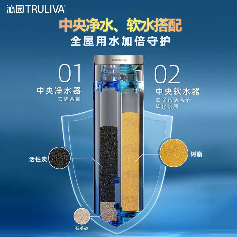 沁园软水机家用净水器别墅全屋净水系统大流量中央净水机线下同款