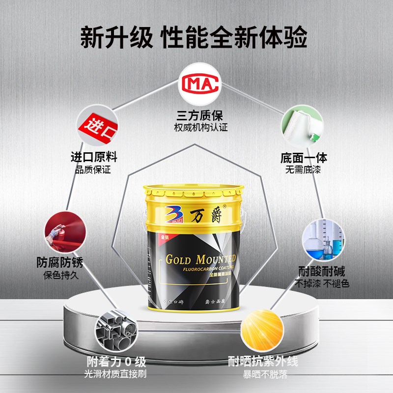 不锈钢栏杆楼梯扶手专用氟碳底面合一镀锌管户外金属防.腐防锈油