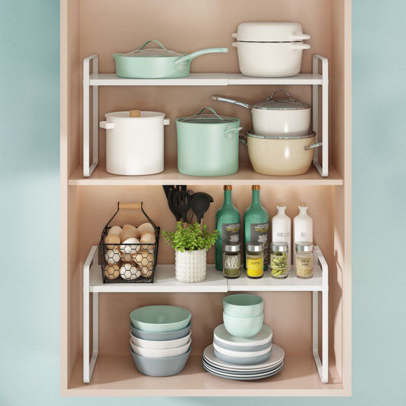 厨房架子放东西的架子分层储物家用收纳大全橱Q柜内隔板调味料锅