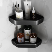 置物架 免打孔冲凉房洗漱用品浴室转角放东西 卫生间角架 三角形