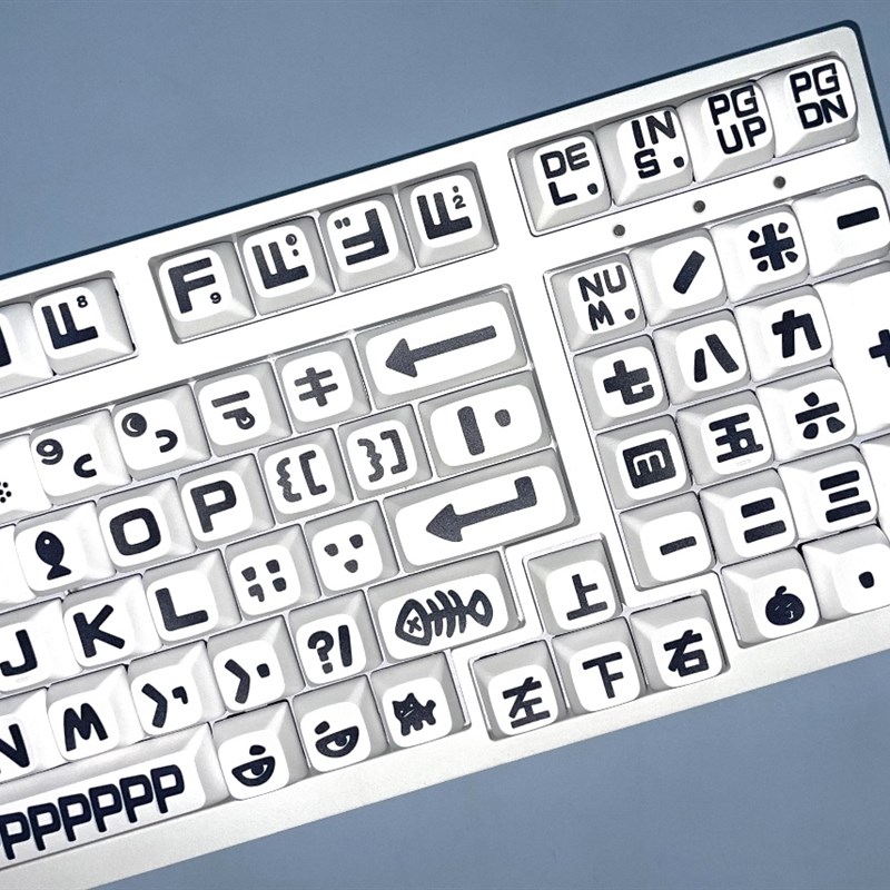 动物派对主题大字XDAPBT客制化机械键盘可爱键帽68L/75/87/98/100