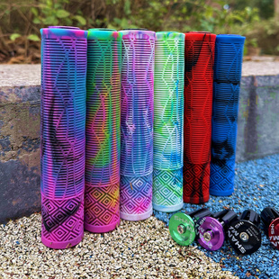 通用自行车把套加长混色防滑软把骑行配件滑板车死飞车山地车握把