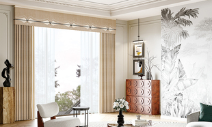 A44076 Snow 落雪听禅 Zen奥斯汀黑金全遮光 Listen 米兰窗帘