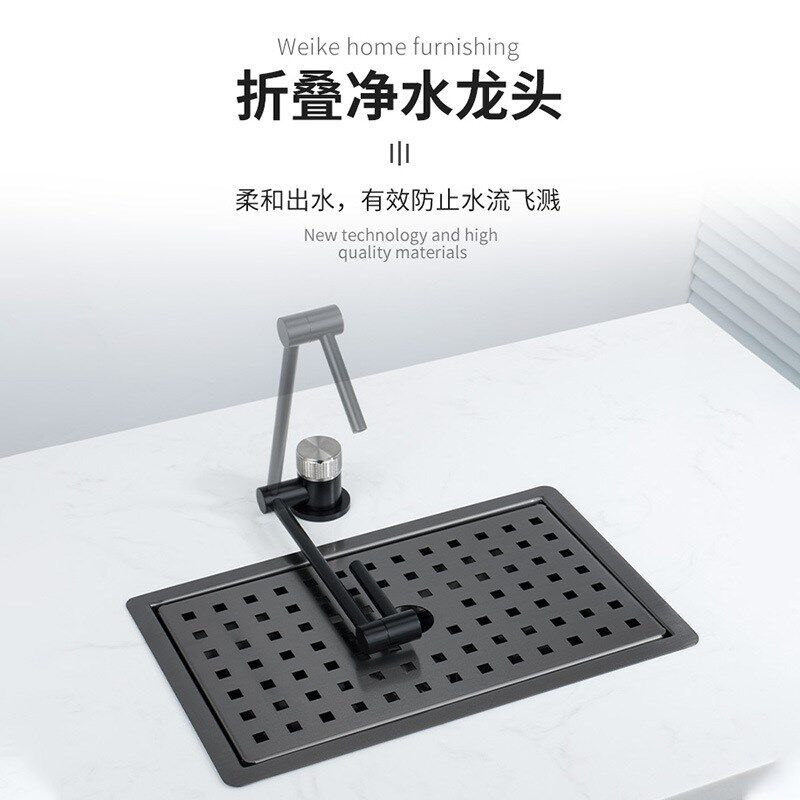 厨房中岛隐形小水槽餐边柜茶水间吧台水槽茶吧咖啡机饮水机接水盘