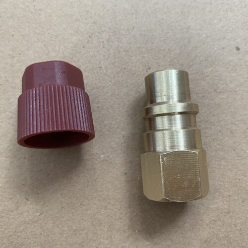 Honeywell霍尼韦尔R1234yf钢瓶 转换接头 内1/2左旋 汽配铜接头