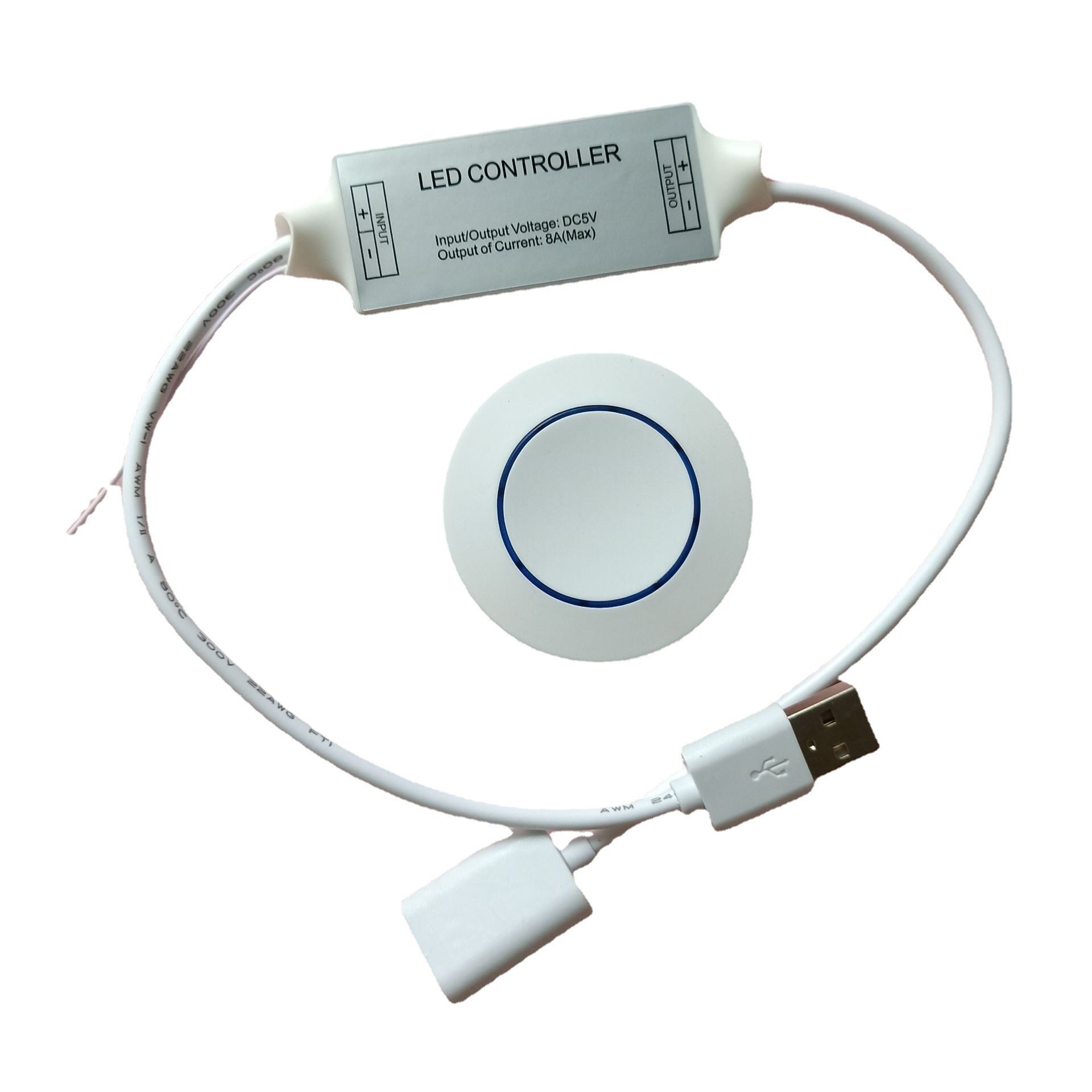 USB 5V灯具DC12V直流电机风扇24V LED台灯单键随意贴无线遥控开关