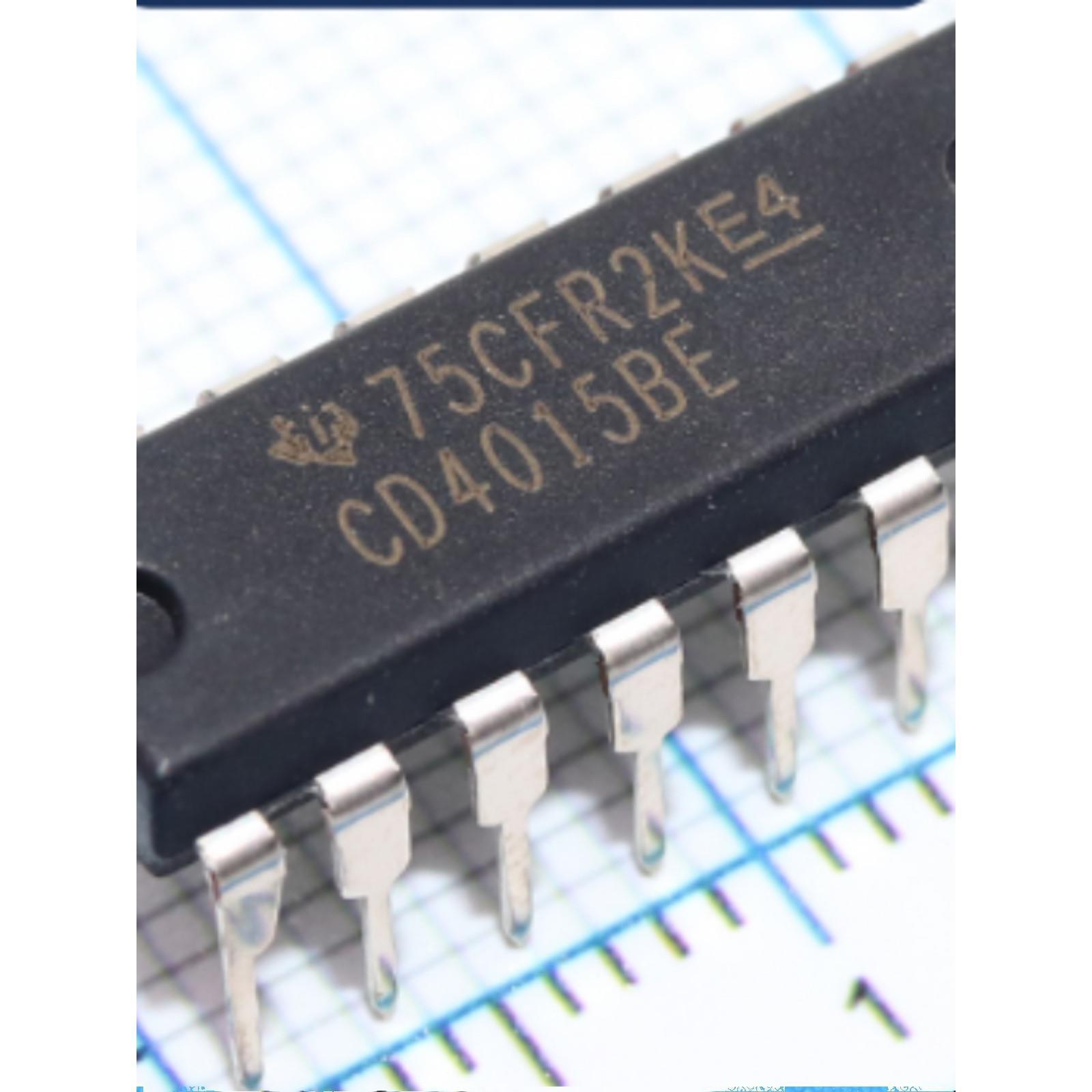CD4015BE DIP-16 CMOS双4位静态移位器芯片 全新进口原装